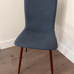 New Set Of 4 Blue Dining Chairs