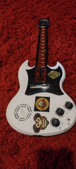 Gibson Power Tour Tiger Electronics White Guitar Tested Working w/Sound Lights.