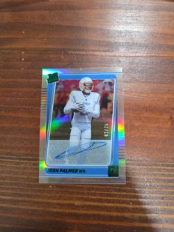 Josh Palmer Chargers Clearly Donruss Rated Rookie Auto 02/25