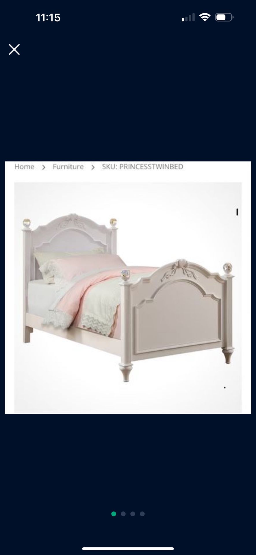 White trundle bed