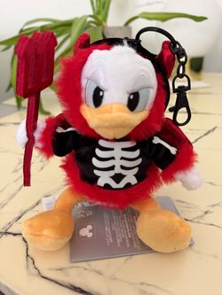 Disney 2026 Halloween Donald Duck Devil Costume Bag Charm Keychain