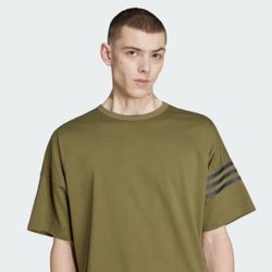 New Adidas Men Neuclassics Tee T-shirt Crew Neck Short Sleeve Top Loose Fit sz M