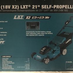 Makita LXT 21” 36V Self Propelled Mower w/ 4x18v Batteries *Winter Special*