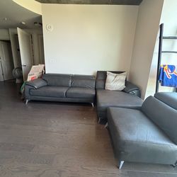Leather Sectional couch