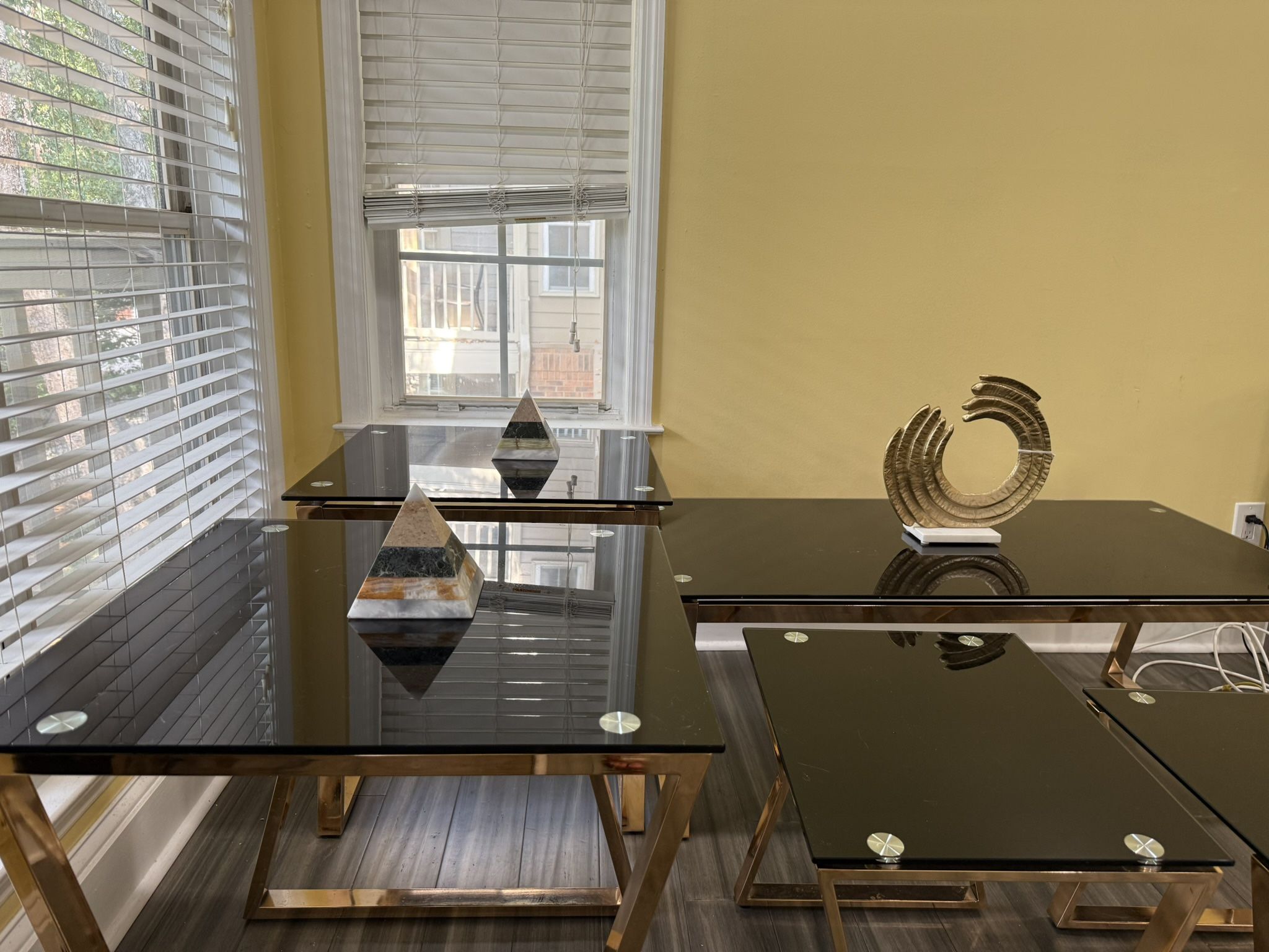 Glass Top Side And Center Tables