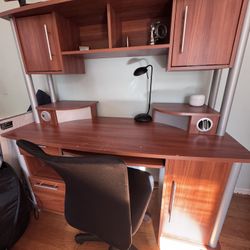 Modern Computer Desk with MeshChair and Nightstand 