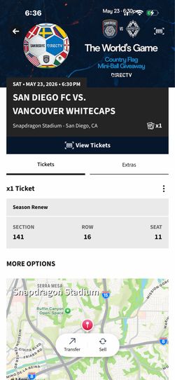 One ticket for tonight’s game
