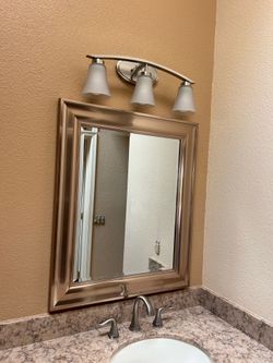 Light fixtures - 3 light vanity fixture (2) matching