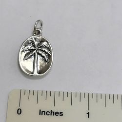 James Avery 925 Sterling Silver Palm Tree Pendant RETIRED