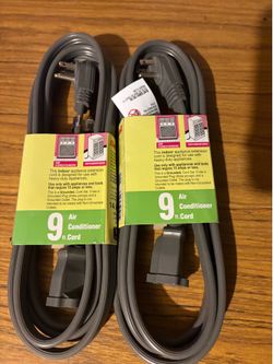 Set of 2 Air Conditioner Appliance 9 Ft Power Cord