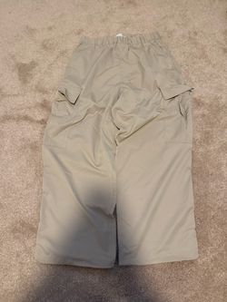 Khaki Cargo Pants with Elastic Waist