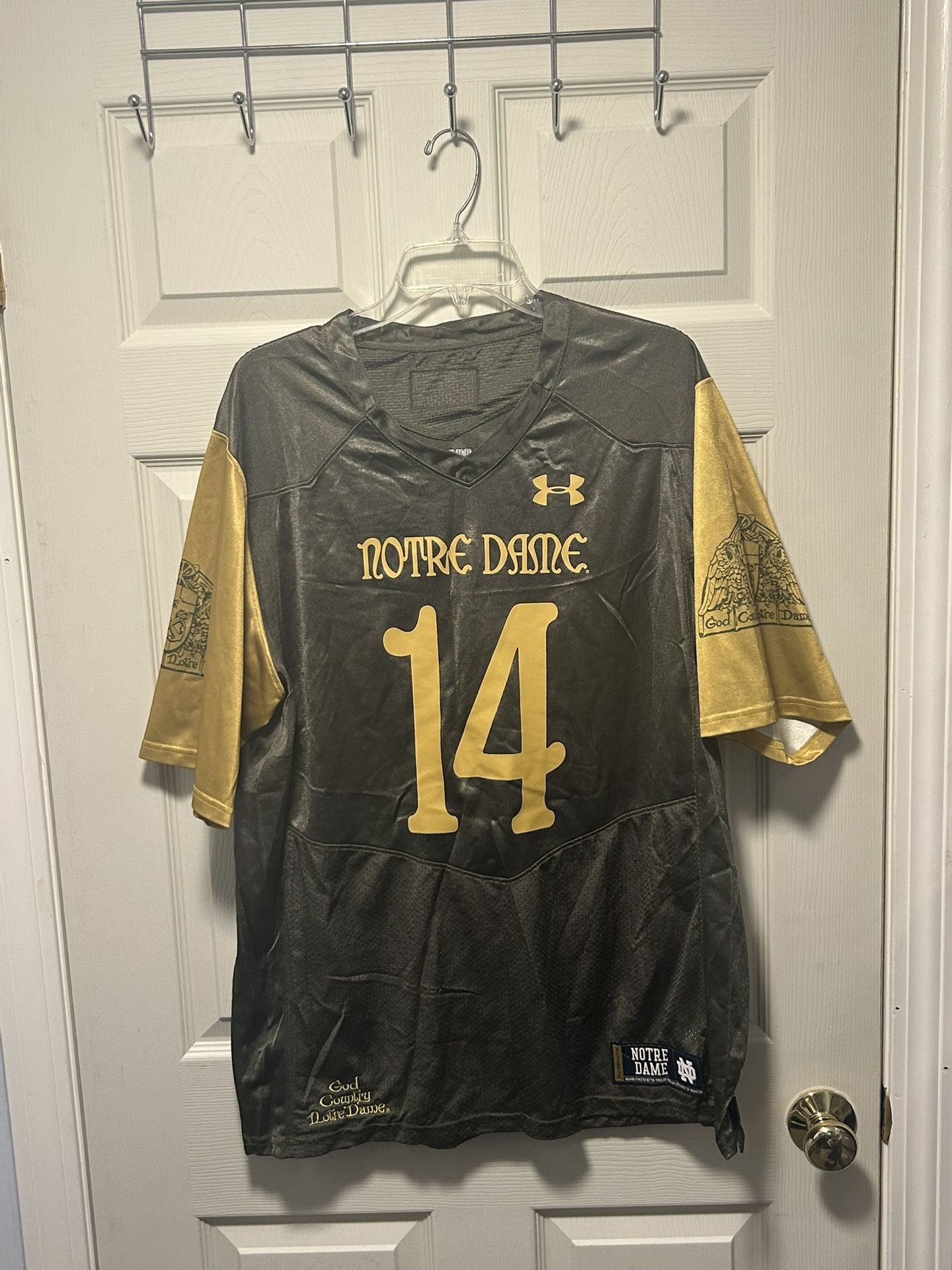 Notre Dame Jersey "God, Country, Notre Dame" XL Under Armour Salute to Service