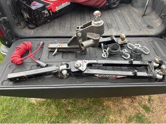 Distribution hitch, towbar, and accessories