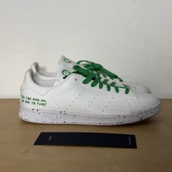 adidas Stan Smith Clean Classics Collection White Green Sneakers FU9609 Men’s Size 9