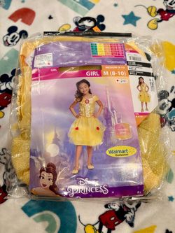 PRINCESS BELLE COSTUME GIRLS SIZE S(4-6), M(8-10) TODDLER 3T-4T