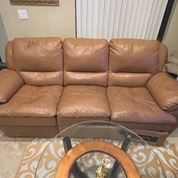 3 Seat Sofa Recliner Leather 