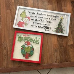 2 Grinch Framed Pictures
