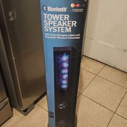 Bluetooth TOWER SYSTEM WITH COLOR CHARGING LIGHTS AND BLUETOOTH WIRELESS TECHNOLOGY  BRAND NEW REGULAR $200