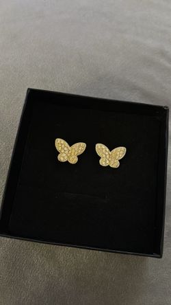 Butterfly Nugget 14k Gold Dipped Earrings
