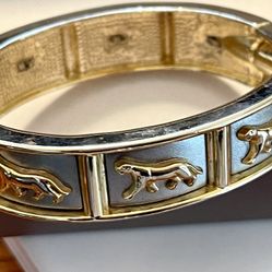 Vintage Black Panther Clamp Bracelet/Bangle 