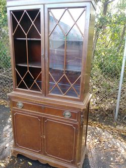 Antique China Cabinet Hutch. ~ WESTSIDE