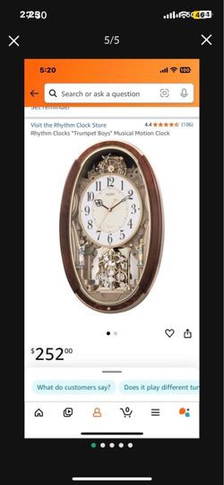 Musical Sweet/Amazing Wall Clock $95 (newish in box)