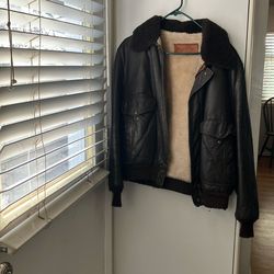William Barry Vintage Leather Bomber Jacket
