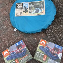 Pop Up Tent And Two Air Mattresses (Never Opened)