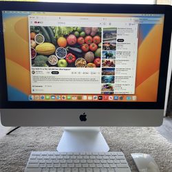 2017 Apple iMac 21.5’’ A1418- I5 2.3GHz- 8GB DDR4- 1TB Apple Hard Drive- Ventura MacOS