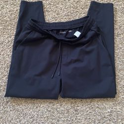 Men Size Large Long Black Jogger Pants 