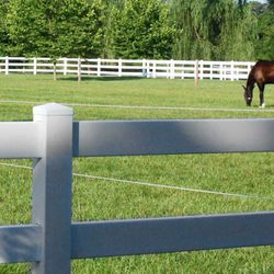 Weatherables Vinyl Fence 2 Rail  165 Ft In Khaki