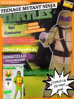 NICKELODEON Teenage Mutant Ninja Turtles Costumes, Leggings, Shell Pouch, Gloves, LongSleeve shirts and TMNT Shoes