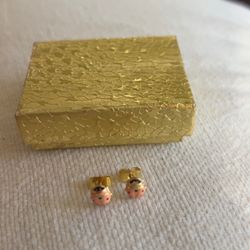 14k Ladybug Earrings 
