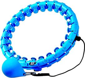 Smart Weighted Infinity Fitness Hoops for Adults Weight Loss, 24 Detachable Knots, 2 in 1 Abdomen Fitness Massage

