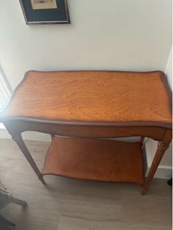 Wood side table