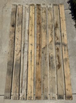 9 - OAK Planks - 1 3/8” x 5 1/4” x 8’ - Old Wood / Reclaimed / Rustic