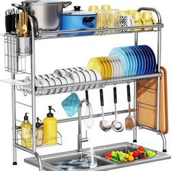 2-Tier Over The Sink Dish Drying Rack (New In Box)