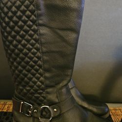Wonder Nation Quilted Black Boots – Stylish & Cozy for Girls!