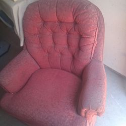 Vintage rocker/swivel  chair  small rip  as shown  not broken  (Broyhill, )