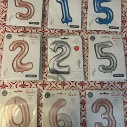 Number Balloons 34 Inches 