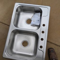 Lavabo Nuevo De Acero Inoxidable 