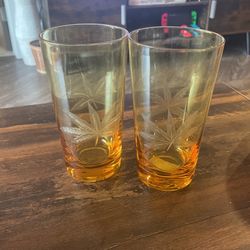 Leaf Imprint Glasses