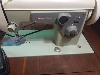Mid Century Sears Kenmore Sewing Machine and cabinet