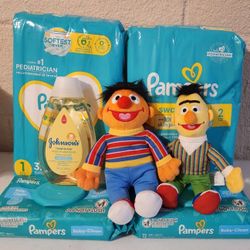 Pampers Baby Diapers Wipes Bundle Size 1 2