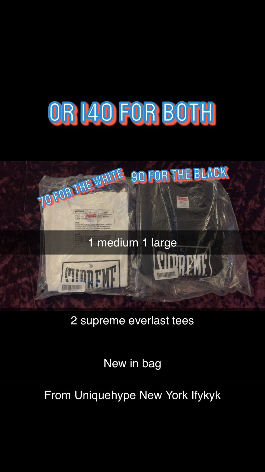 2 Supreme Shirts *read Picture*