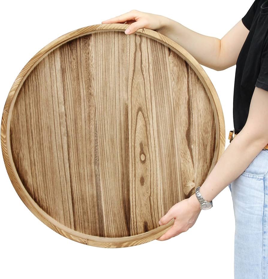 Round Ottoman Table Tray