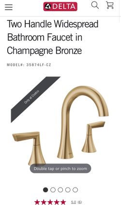 Two Handle Widespread Bathroom Faucet in Champagne Bronze