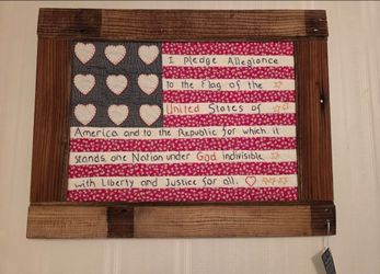 American Flag Quilted wall art