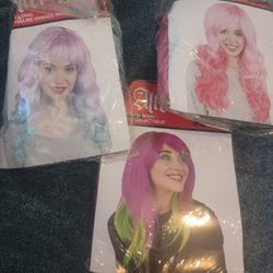 3 Wigs For Halloween Barely Used