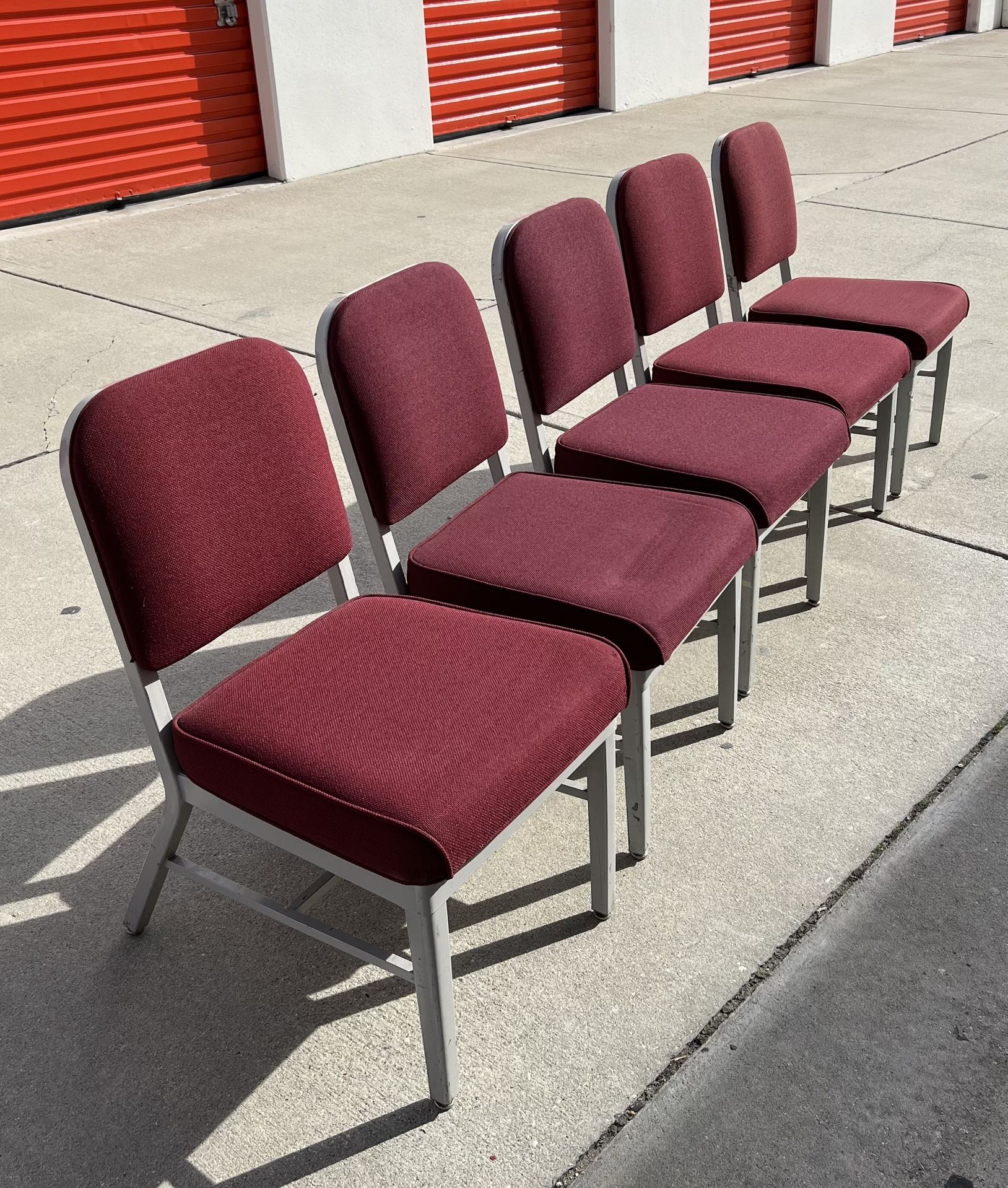 Vintage Retro Eck Adams Metal Tanker Industrial Office Chairs